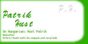 patrik hust business card